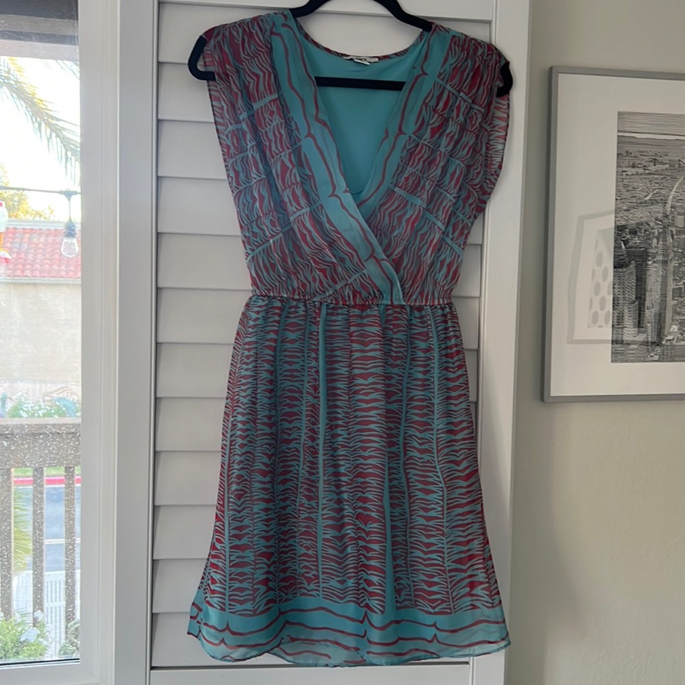 Beautiful blue and red dress size small